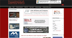 Desktop Screenshot of ecclesiasticalandheritageworld.co.uk